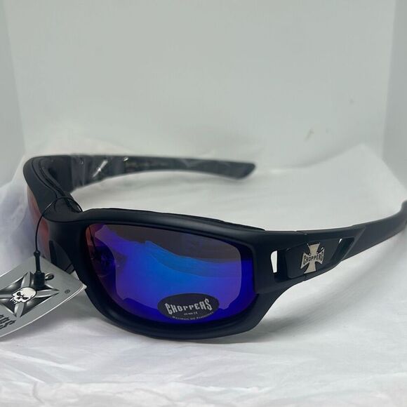 Choppers Padded Sunglasses with Mirror Lenses - Picture 1 of 3